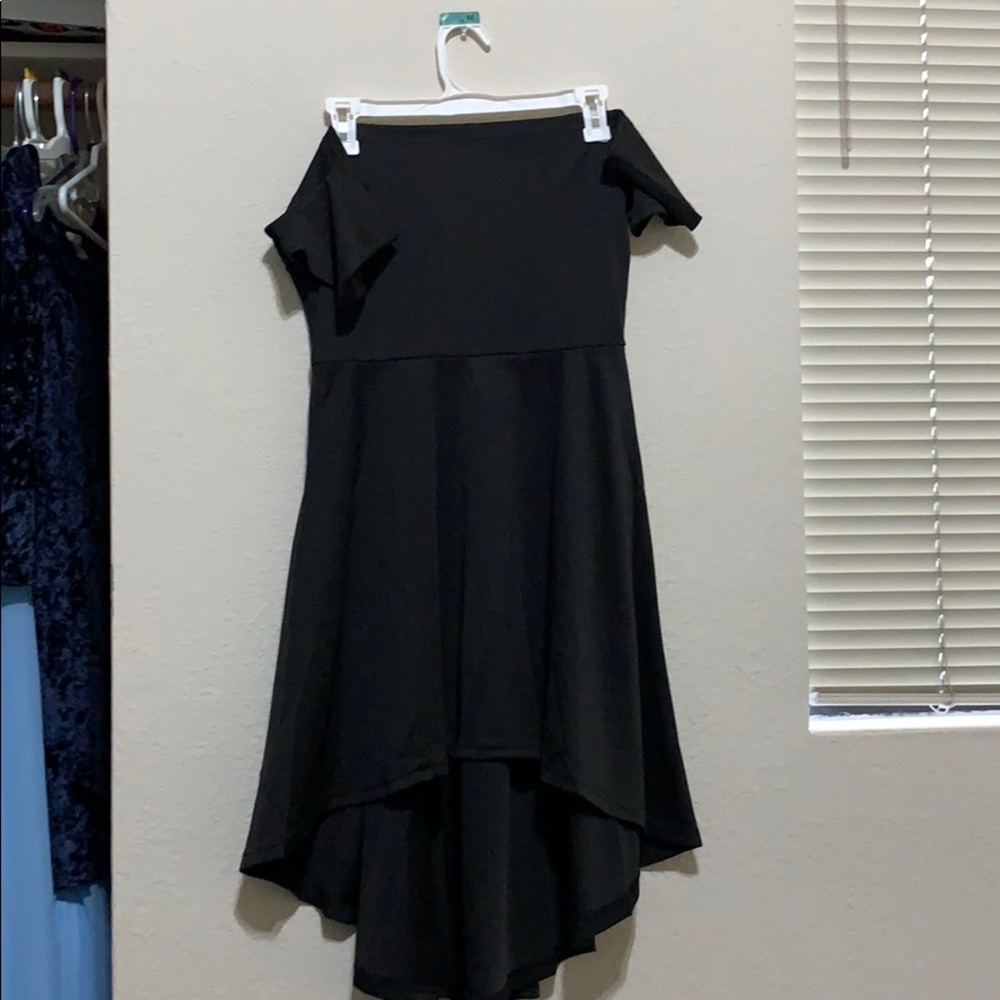 Off the shoulder high low dress NEVER WORN